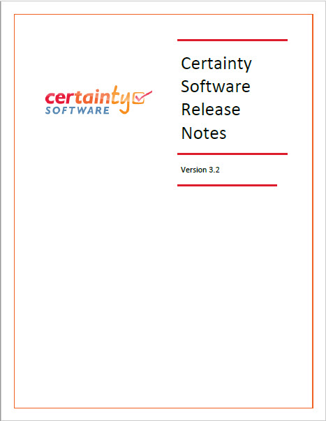 Certainty Release 3.0