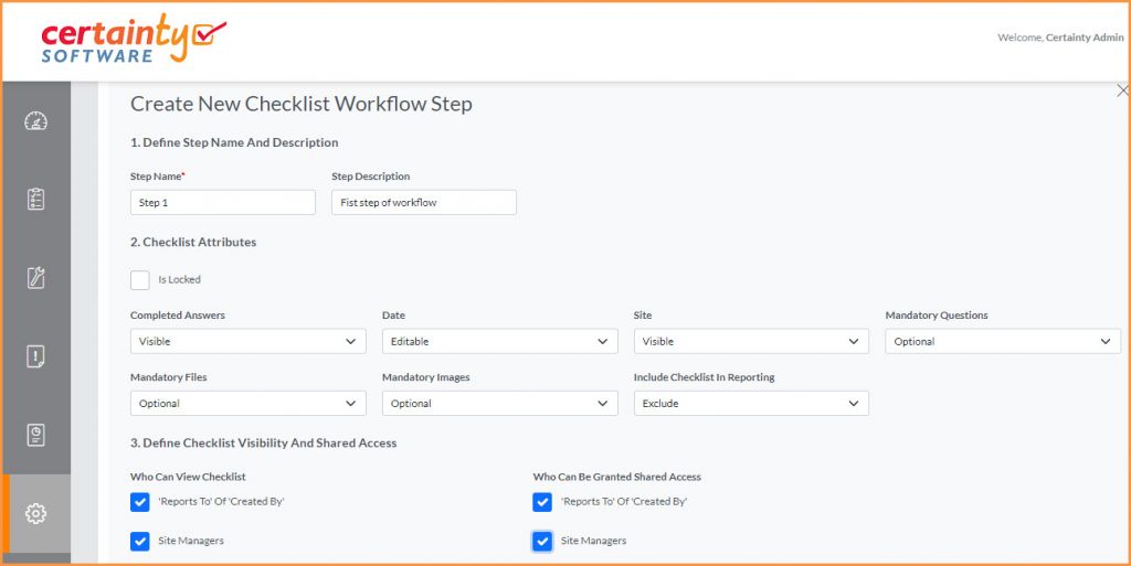 Certainty Checklist Workflow