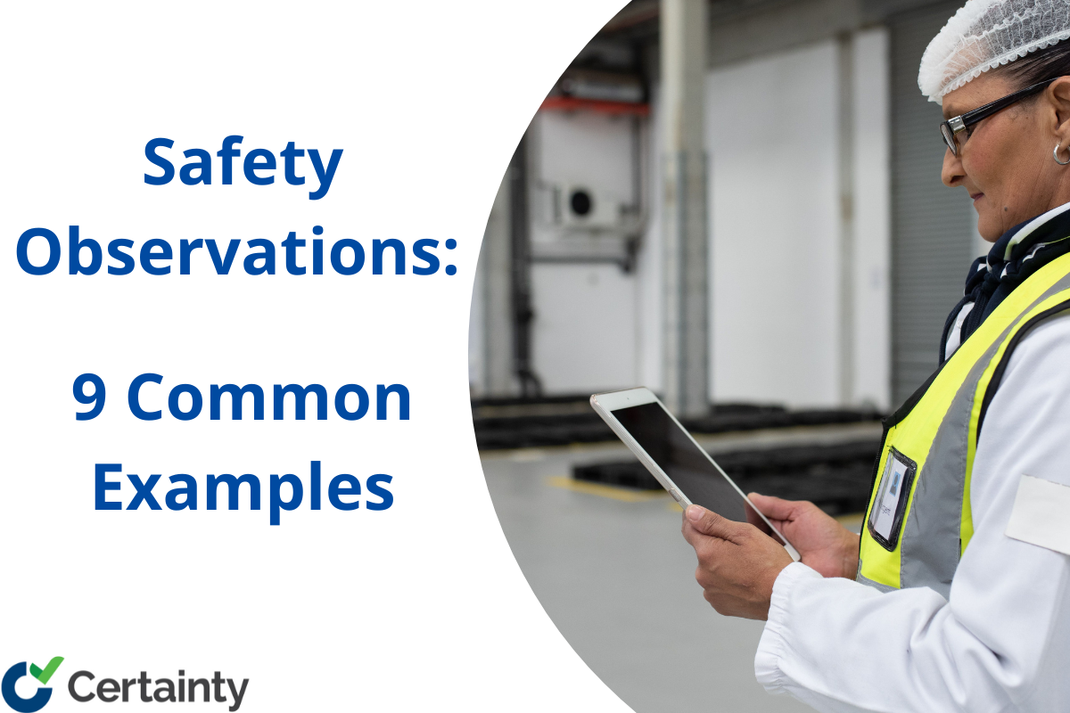 Safety Observation Card Examples Printable Cards