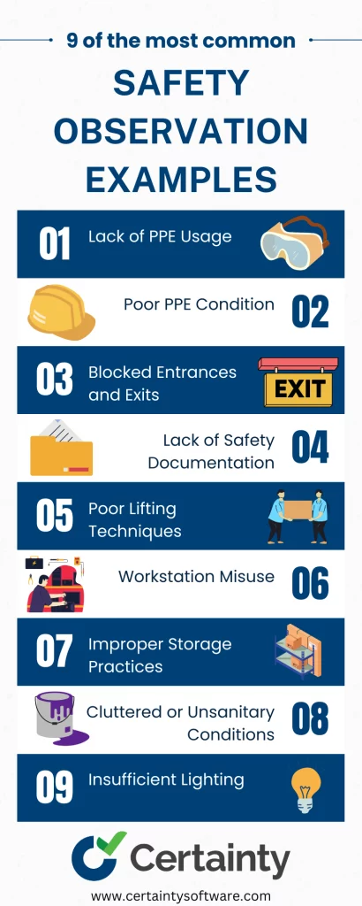 9 examples of safety observations