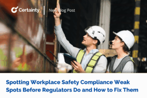 workplace safety inspections two people with ipad