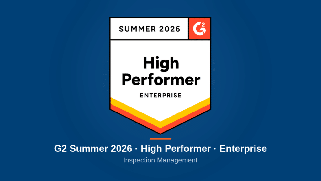 Certainty Software's G2 Summer 2026 High Performer Enterprise badge for the Inspection Management category