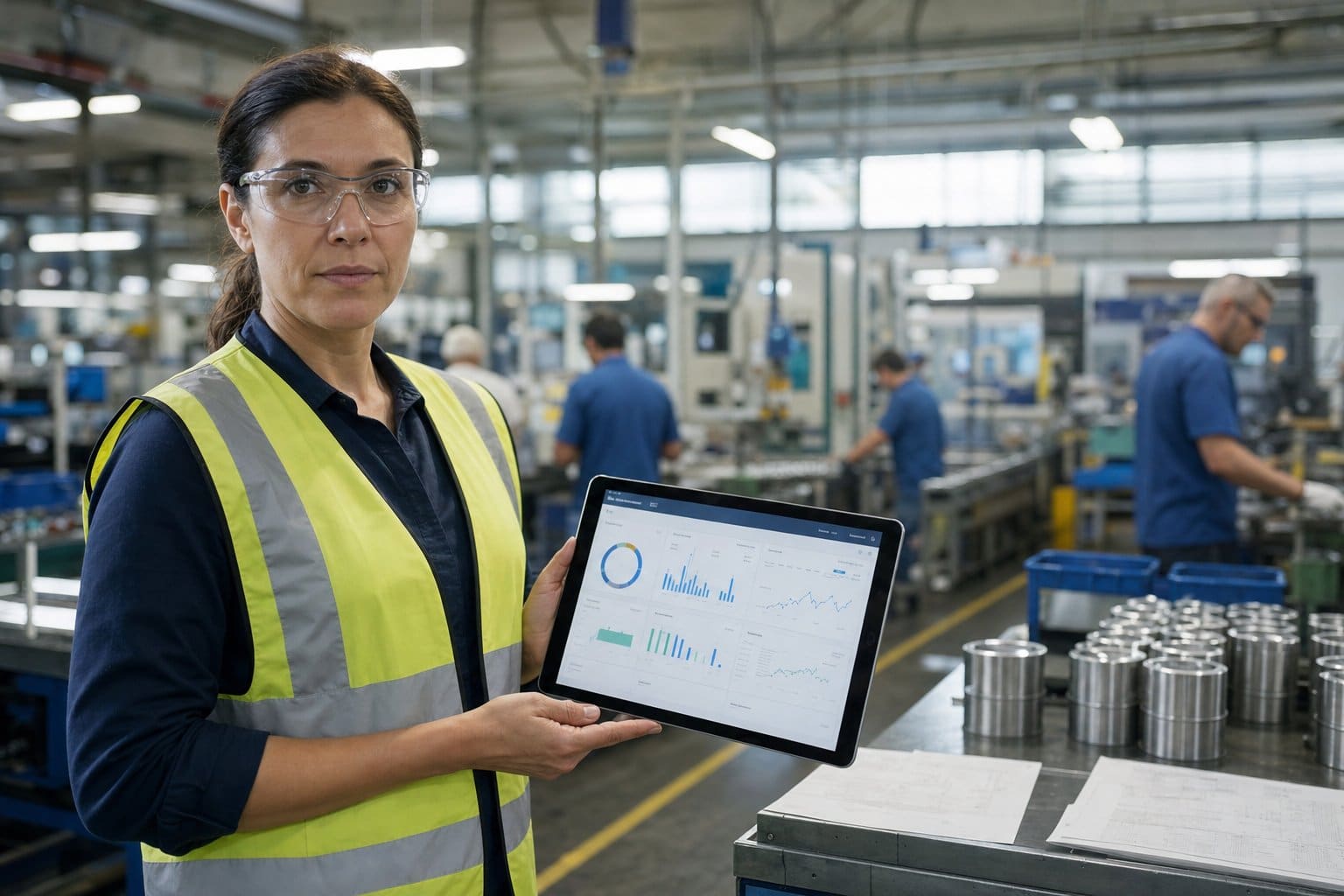 Manufacturing floor with quality team conducting a process audit — Certainty quality management software