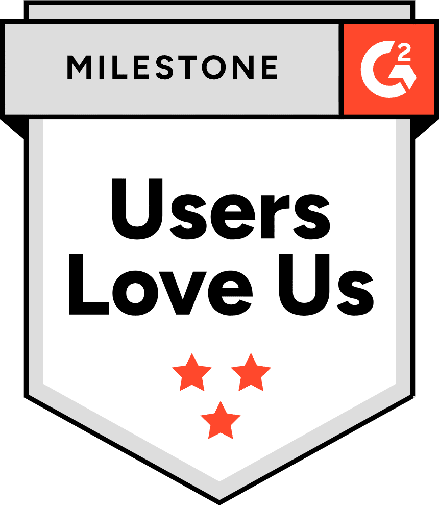 G2 Users Love Us milestone badge held by Certainty Software