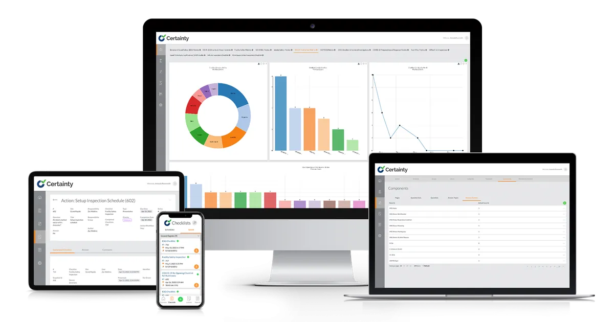 Certainty analytics and reports on multiple devices